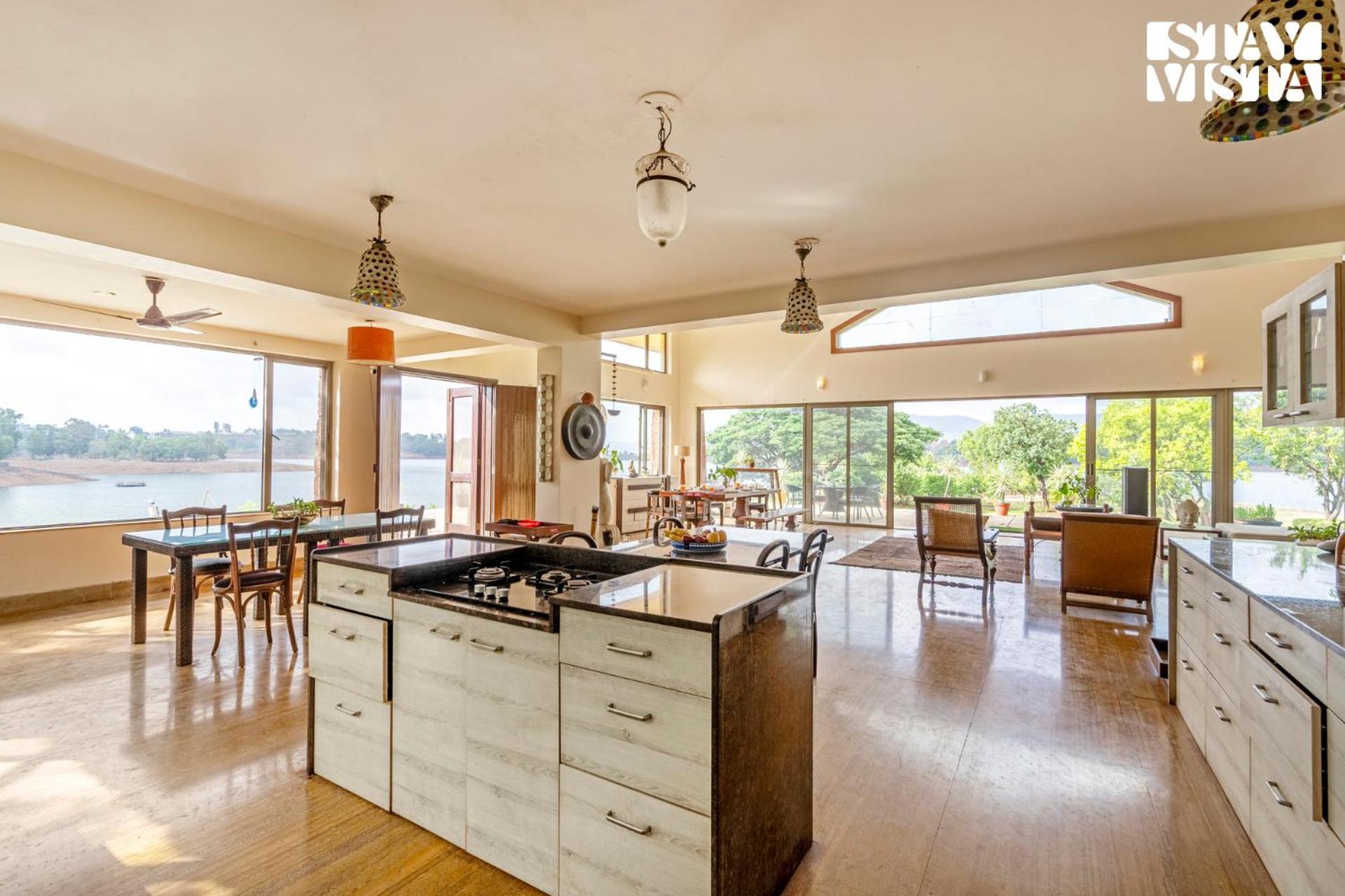 Stayvista At Three Shores With Lake View & Alfresco Dining Khamshet Extérieur photo