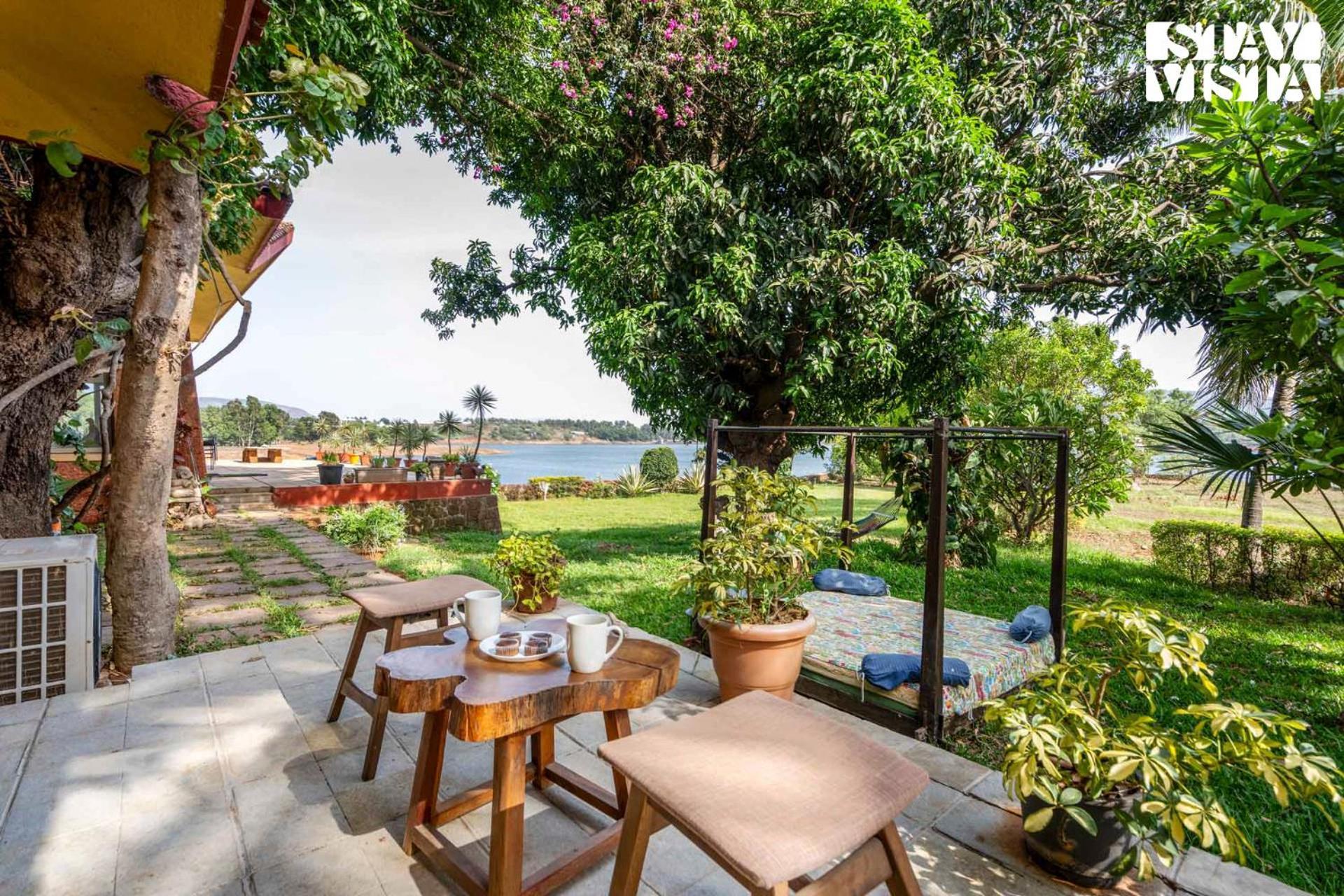 Stayvista At Three Shores With Lake View & Alfresco Dining Khamshet Extérieur photo