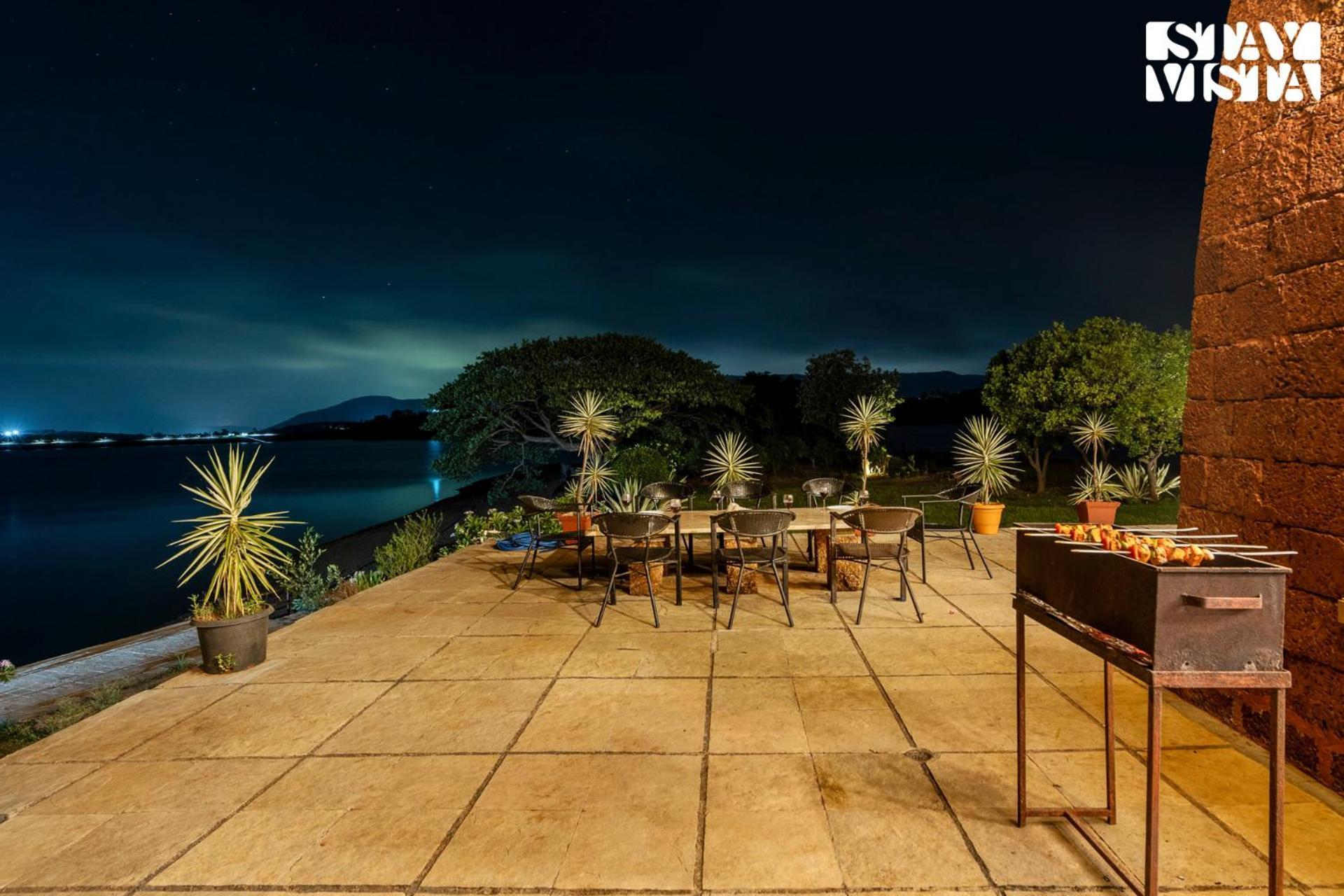 Stayvista At Three Shores With Lake View & Alfresco Dining Khamshet Extérieur photo